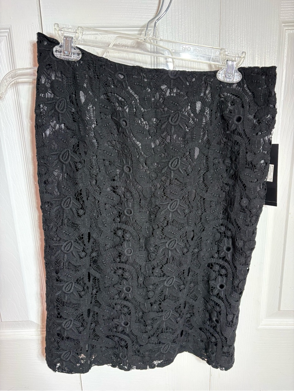 Jones New York Black Lace Pencil Skirt